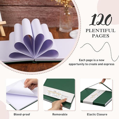 Moinchore Back to School Gifts Square Sketchbook 8 x 8 Inch Hardcover Art - Image 4