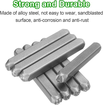 HARFINGTON 36pcs Metal Stamping Kit 1/4" Steel Uppercase Letter and Number - Image 5