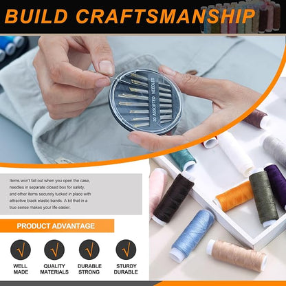 Rustark 217Pcs Sewing Kit with Portable Bag, Premium Sewing Supplies Kit - Image 6
