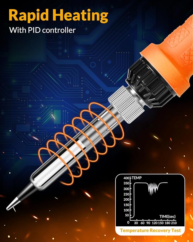 Soldering Iron Kit, 100W High Power Soldering Iron, Fast Heating, Digital - Image 5