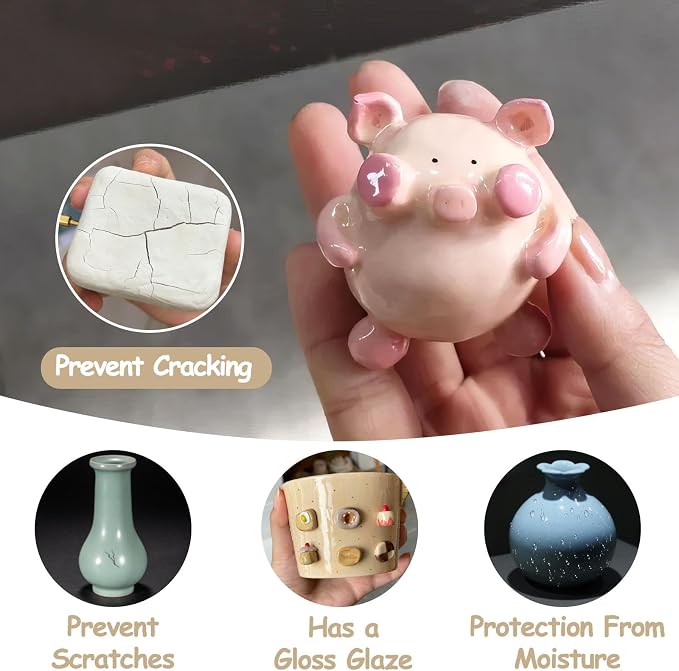 500ml Air Dry Clay Glaze, Waterproof and Scratch Resistant, Design - Image 3