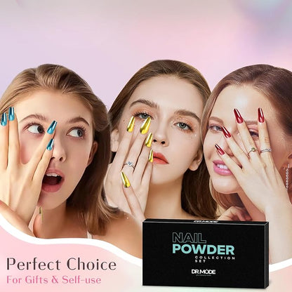 Gold Silver Chrome Nail Powder, 24 Colors White Pearl Unicorn Iridescent - Image 8