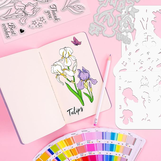 ORIGACH Iris Layering Stencil Stamp and Die Set - Image 6