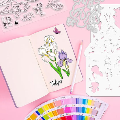 ORIGACH Iris Layering Stencil Stamp and Die Set - Image 6