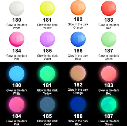AUREUO Glow in the Dark Acrylic Paint, 8 Colors x 2 Fl Oz / 60ml Neon UV Black - Image 4