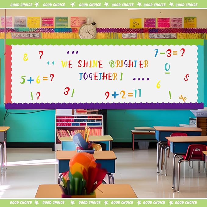 221 Pcs Classroom Bulletin Board Letters Colorful Alphabet Cutouts Number and - Image 5