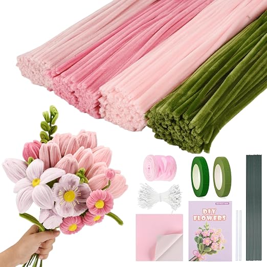 Pipe Cleaners Craft, Floral Tape, by Comealltime
