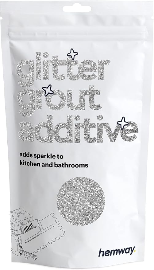 Hemway Glitter Grout Additive add Sparkle to Mosaic Tiles, Wet Rooms, Tiled by Hemway