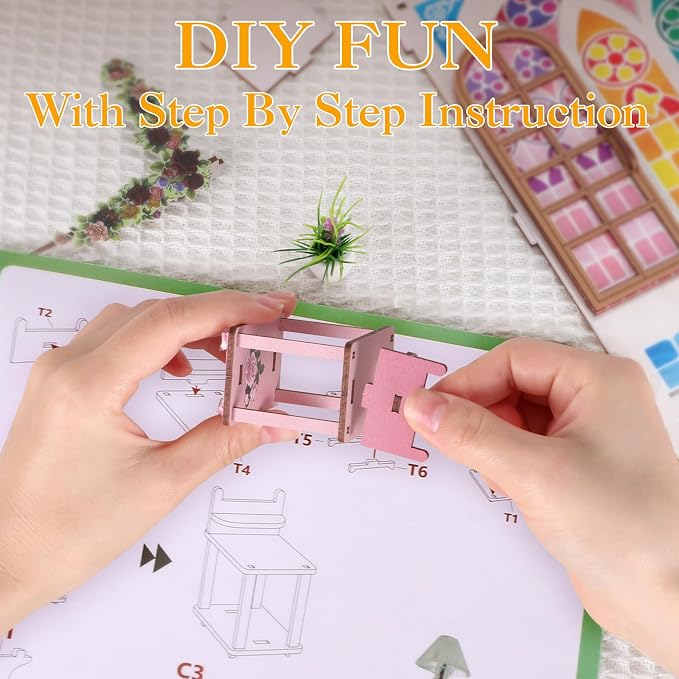 Book Nook Kits for Adults, Miniature House 3D Puzzle Kit for Teens, DIY Crafts - Image 3
