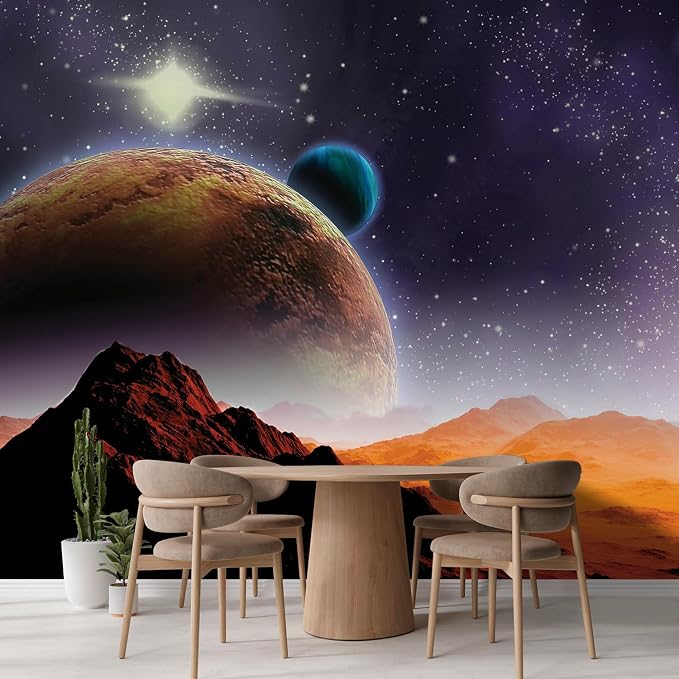 wall26 Peering into a Vibrantly Colored Space Wall Mural, Removable Sticker - Image 3