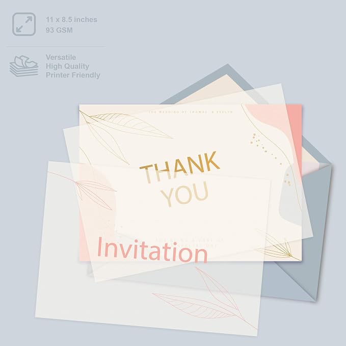 100 Pack Translucent Vellum Paper, 8.5 x 11 Inches - Image 4
