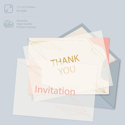 100 Pack Translucent Vellum Paper, 8.5 x 11 Inches - Image 4