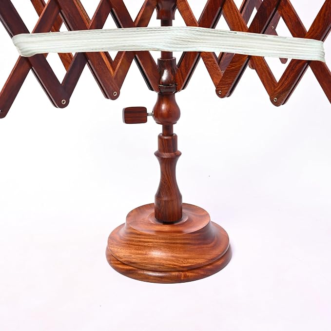 Handcrafted Wooden Table Top Yarn Swift – Rosewood Umbrella Swift - Image 6