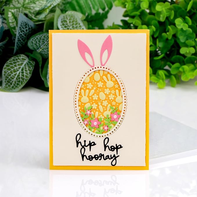 BAOFALI 3D Embossing Folder for Card Making, Easter Bunny Plastic Texture Fades - Image 8