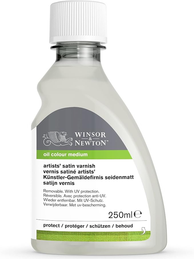 Winsor & Newton Professional Artists' Satin Varnish, 250ml Bottle - Image 8