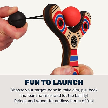 Mighty Fun! - Mischief Maker® Wooden Slingshot - Classic Series - Real Wood - Image 5