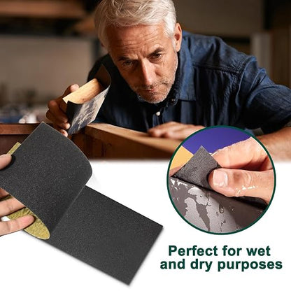 20PCS Sand Paper 600 Grit Sandpaper Sheets, 9 x 3.6 Inch Wet Dry Sandpaper - Image 4
