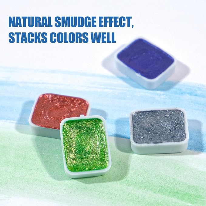 Mini Forestry Shifting Watercolor Painting Set, 20 Color Shifting Watercolor - Image 5