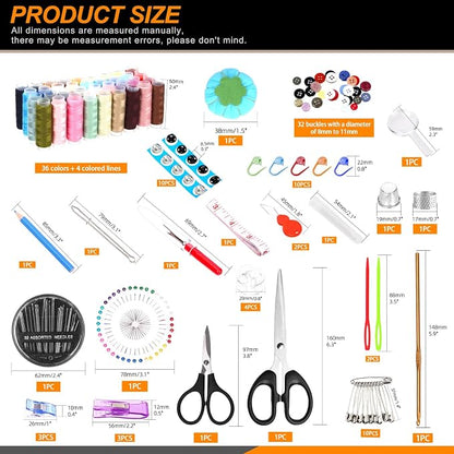 Rustark 217Pcs Sewing Kit with Portable Bag, Premium Sewing Supplies Kit - Image 2
