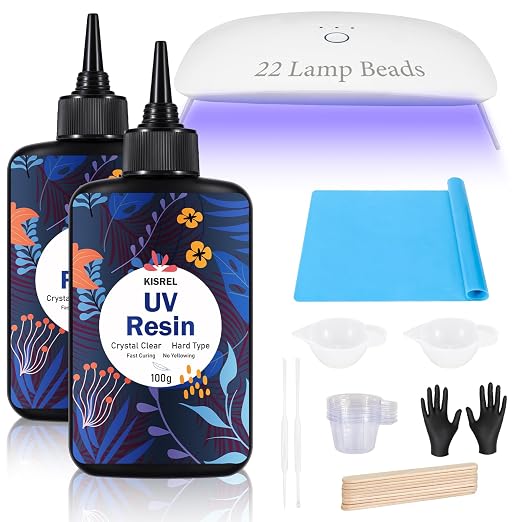 KISREL UV Resin Kit With 22 Lamp Beads Light by KISREL