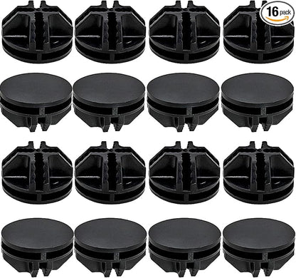 16 Pcs Black Plastic Connector, Wire Grid Cube Connector by Bonsicoky