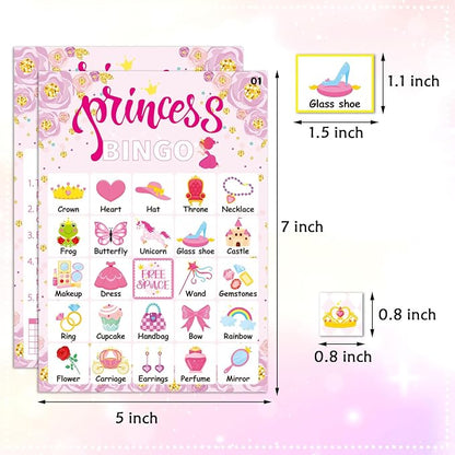Pink Princess Bingo Game 24 Players Bingo Games Cards - Image 4