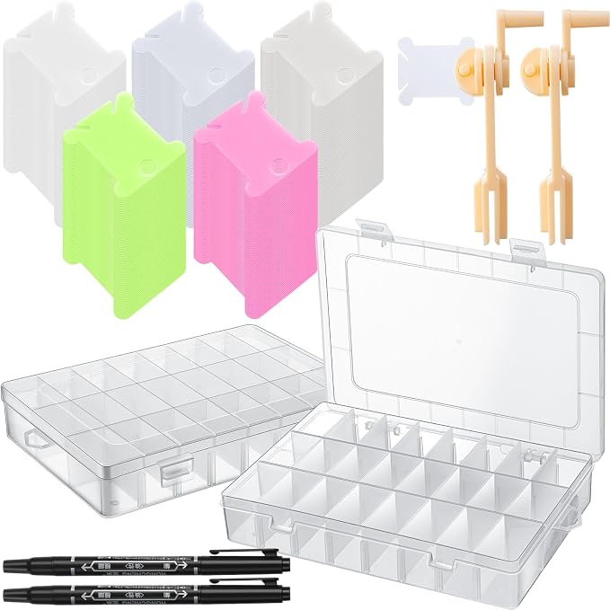 GlikCeil 256 Pcs Embroidery Floss Organizer Kit by GlikCeil