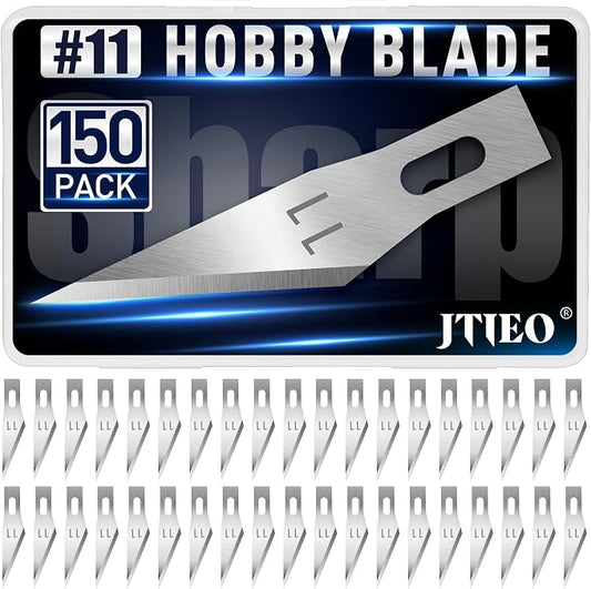 JTIEO 150 PCS Exacto Knife Blades 11, Sharp Hobby Knife Blades, High Carbon by JTIEO