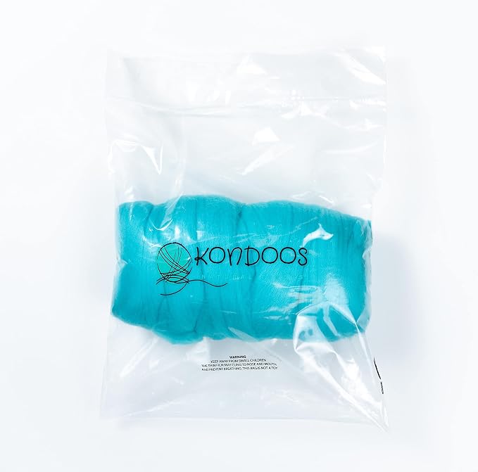 Kondoos Colored Natural Wool roving, 1 lb. Best Wool - Image 2