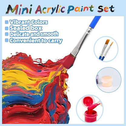 40 Pack Mini Acrylic Paint Set, 12 Colors Washable Paint Strips - Image 3