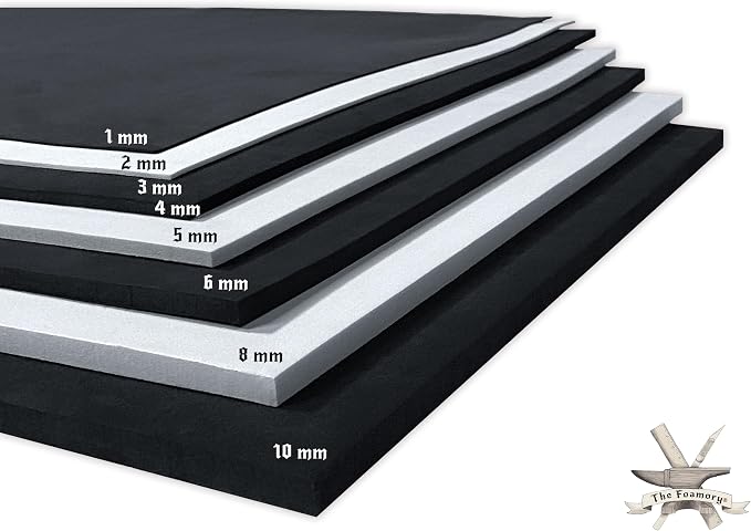 Shape Retention EVA Cosplay Foam - 3mm Thick White 14”x39” High Density EVA by TheFoamory