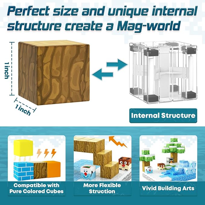 Magnetic Blocks-Build Mine Magnet World Ice Edtion, Toys - Image 4