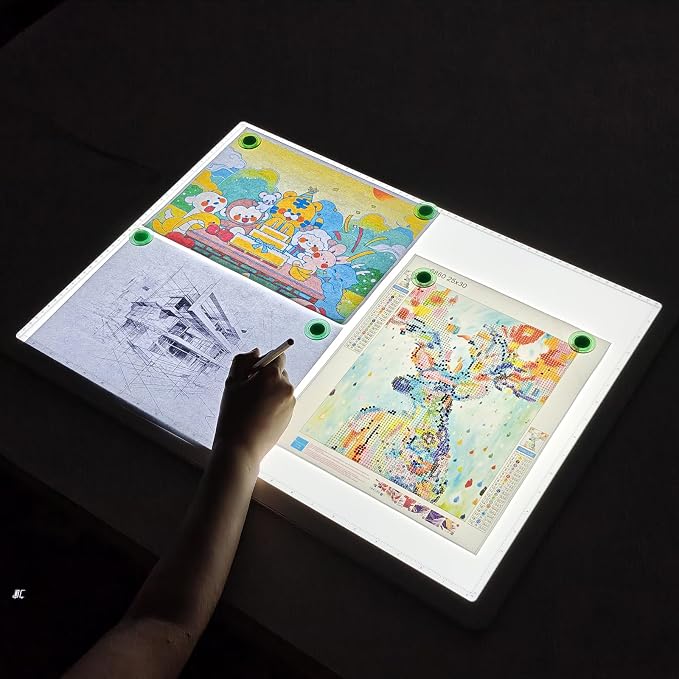 TOHETO A2 Light Pad 25.2''x18.4'', Large Magnetic LED Light Board - Image 6