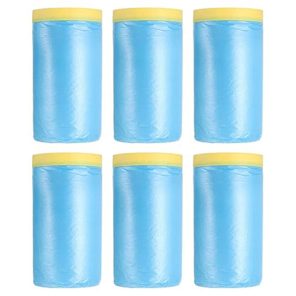 uxcell Pre-Taped Masking Film, 3.6ft x 82ft Plastic Paint Drop Cloth by uxcell