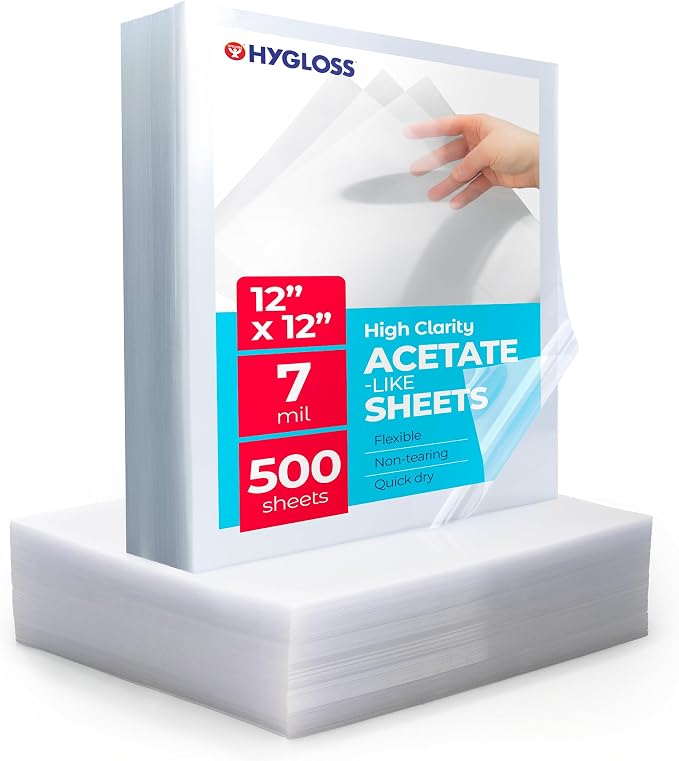 Hygloss 12" x 12" Acetate Paper by HyglossProductsInc