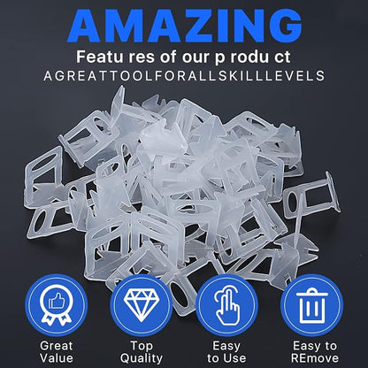 Tile Leveling System Clips Spacers Tile Leveler Clips DIY Tile Leveler Spacers - Image 5