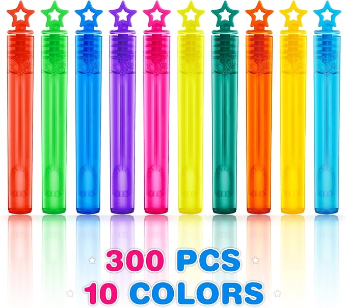 300 Pieces Mini Bubble Wands, Bubble Party Favors Assortment Toys - Image 6