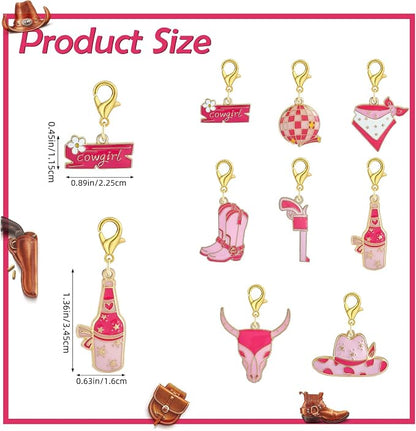 BEEFLYING 16Pcs Cowgirl Stitch Marker Charms - Image 2