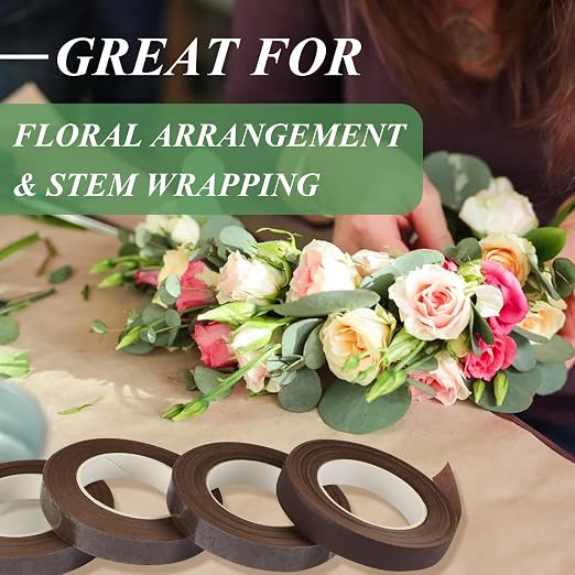 Phinus 9 Rolls Floral Tape, 1/2 Inch x 30 Yard Flower Tape, Bouquet Stem - Image 6