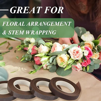 Phinus 9 Rolls Floral Tape, 1/2 Inch x 30 Yard Flower Tape, Bouquet Stem - Image 6