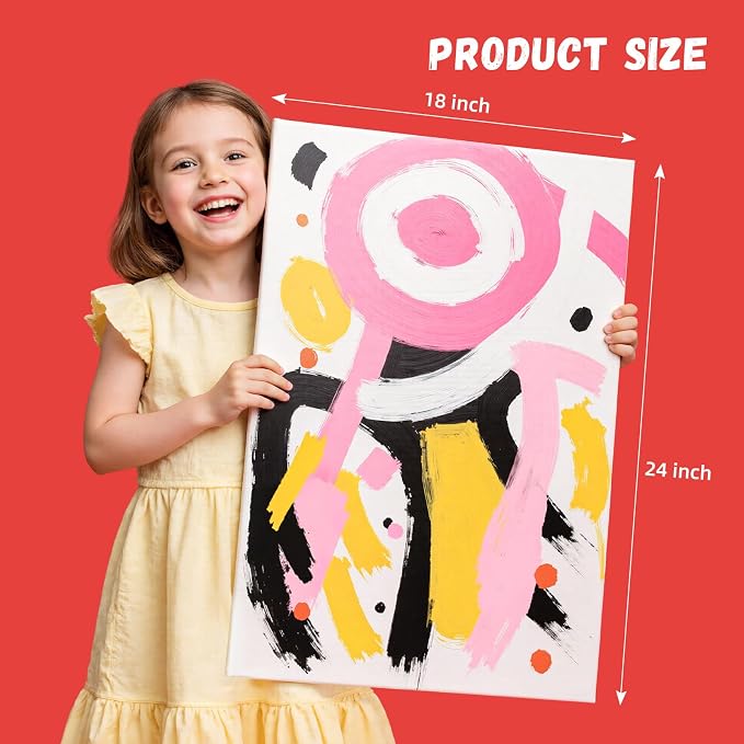 Simetufy 18 x 24 inch 5 Pack Canvas Panels Large Flat Canvas Boards - Image 2