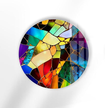 My Photostation.com 15.8'' Diameter Multicolor Round Stained Glass Wall Art - Image 7