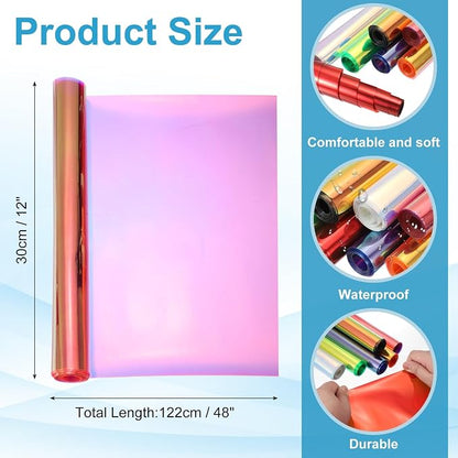 MECCANIXITY Holographic Clear PVC Vinyl Film Holographic PVC Fabric Waterproof - Image 2