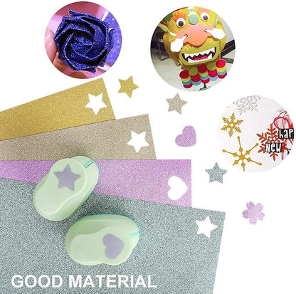 UCEC Glitter Cardstock Paper, 50 Sheets 10 Colors, 8.3 x 11.7 Inch - Image 6