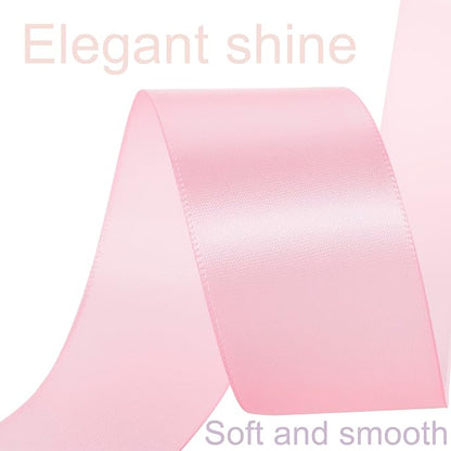 1-1/2 Inch Light Pink Ribbon, 50 Yards Craft Polyester Satin Ribbon Perfect - Image 3