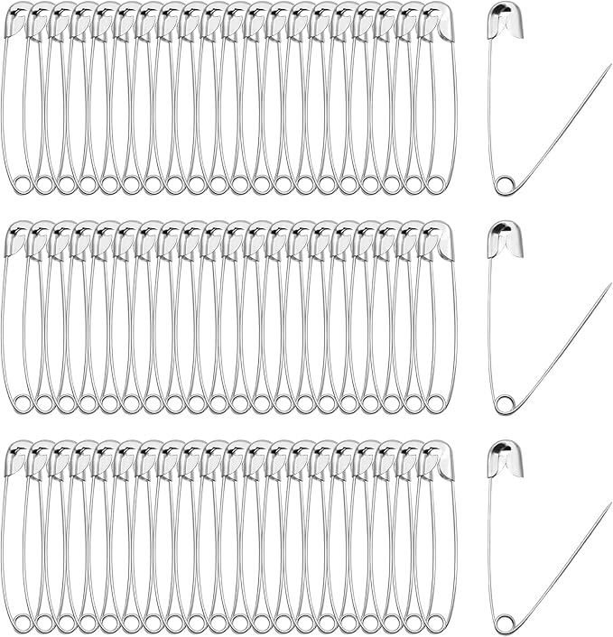 100 PCS 46mm / 1.8 Inch Heavy Duty Quilting Pins, Large Safety Pins Bulk by Qjaiune