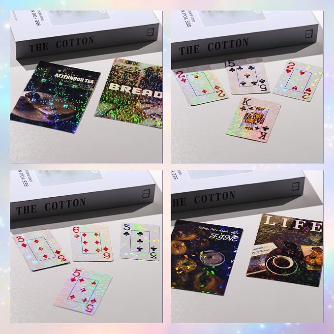 36 Sheets Holographic Sticker Paper, Transparent Overlay Lamination Sticker - Image 5