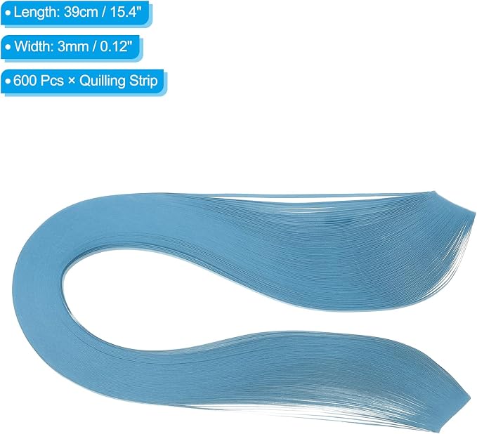 PATIKIL 600pcs Quilling Strips Paper 1/8" 39cm Origami Paper Quilling Strip - Image 2
