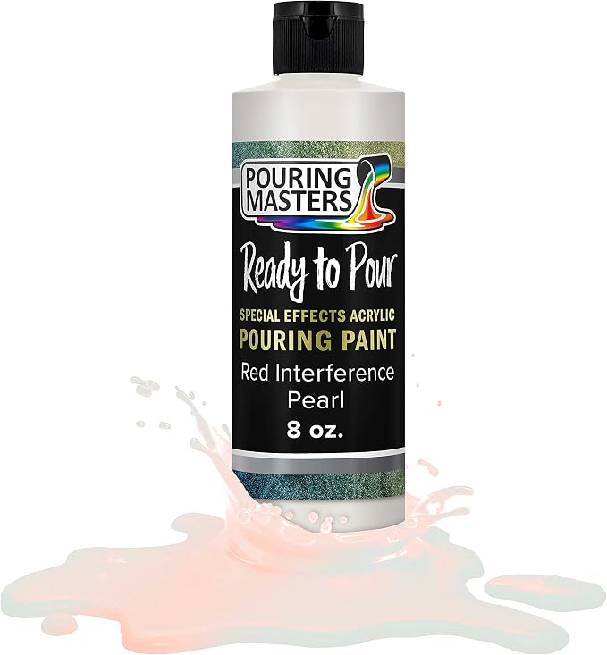 Pouring Masters Red Interference Pearl Special Effects Acrylic Pouring Paint by USArtSupply