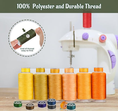 Thread for Sewing, 60 Colors Polyester Sewing Thread Spools, 500 Yard Prewound - Image 7